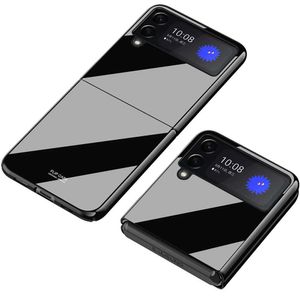 Samsung Galaxy Z Flip Ultra thin Color Embossing Protective Coverベアメタルハンドフィール360オールラウンド保護Y2210の携帯電話ケースケース