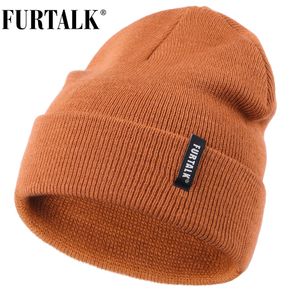 BeanieSkull Caps FURTALK Kids Beanie Hat Winter for Girls Boys Knitted Autumn Spring Beanies Skullies Unisex Child Black Bonnet Cap 2-5 Years 221024