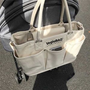 Diaper Bags Maternity Bag for Baby Stroller Cart Nappy Diaper Bags Canvas Mommy Bag Shoulder Tote Multifunctional Pockets Handbag for Mom T221024