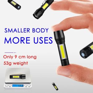 Lighting Led Portable Mini Rechargeable Built-in Lithium Ion Battery Strong Light USB Lantern Hook Clip Camping Hunting