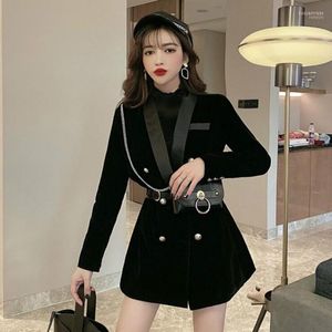 Kvinnors kostymer Py 2022 Spring Autumn Winter Women Fashion Casual Ladies Wear Trevlig jacka Kvinna Kvinna OL Black Blazer Kvinnors