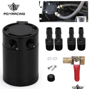 Bränsletank PQY-M16X1.5 Inlet Outlet 2-Port Compact Baffled Oil Catch Can Tank PQY-TK91 Drop Delivery 2022 Mobiler Motorcyklar delar DHQYC