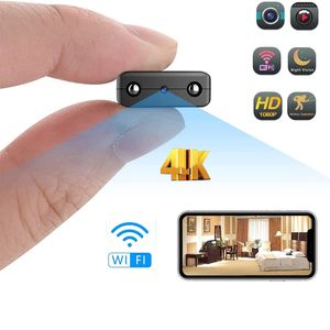 Videokameror Full HD 4K 1080P Mini Wifi Kamera XD IR CUT Night Vision Rörelsedetektering Säkerhet Videokamera DV Sensor Pixels Videoinspelare 221024