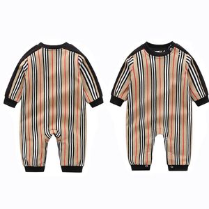 Ubrania dla niemowląt romper rompers wiosna jesienna bawełniana bawełniana desiger stripe dla dzieci projektant niemowlęcia