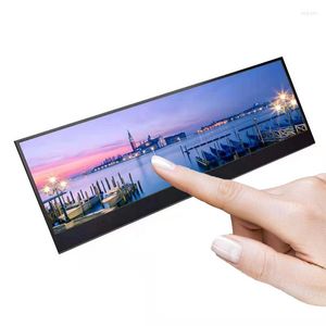 14-inch 4K Bar Touch Monitor 3840 1100 IPS Display Supports Game Console/Raspberry PI/PC Screen Advertising Aida 64