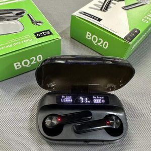 BQ20 TWS 이어폰 Bluetooth 5.3 무선 헤드폰 Hifi 스테레오 스포츠 이어 버드 유형 C 파워 뱅크와 헤드 청력