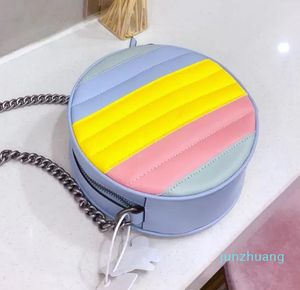 Designer-Umhängetaschen, modische Damen-Umhängetasche, Regenbogenfarben, hochwertige Lederhandtasche, Kunstwerk, Schultasche, Geldbörse, Münzhalter