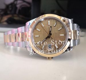 41 mm Gelbgold-Uhren für Herren, Bp-Uhr, glatte Lünette für Herren, goldenes Pit-Muster, automatischer 2813-Stahl, Silbergrau, Wimbledon-Perlmutt, mechanische Bpf-Armbanduhren