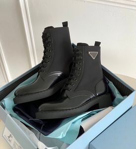 Wintermode Monolith Damen Stiefeletten Chunky Combat Boot Lug Sohlen gebürstetes Leder Party Hochzeit Martin Booties mit BOX EUBOX