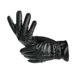 Luvas de ciclismo Men Winter ather preto botões quentes Mittens luxuosos dirigindo esportes ao ar livre genuínos dedo completo L221024