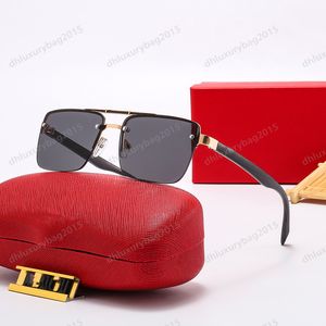 Strandglasögon Semi-Rimless Solglasögon Fashion Half Fram Solglas Summer Eyeglass Högkvalitativ shopping Travel Sun Glasses Luxury