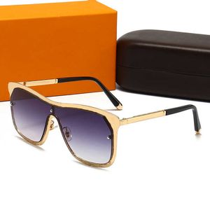 Модные классические солнцезащитные очки для мужчин металлическая квадратная рама золотой рамки UV400 Unisex Vintage Style Отношение солнцезащитные очки защита очков с коробкой Link1