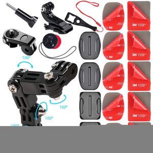 Selfie Monopods Action Camera Motorcycle Helmet Accessories For Go Pro Hero 10 9 8 7 6 Dji Helmets Strap Mount Osmo Camera Set Kit 221022