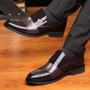 Scarpe tendenza classica affari abiti da uomo alla moda eleganti scarpe da matrimonio formali uomini allacciati in ufficio oxford scarpe per uomo nero