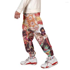 Herrbyxor 2022 toalettbundna Hanako-kun byxor unisex joggers god kvalitet kvinnlig last harajuku streetwear elastic tru tru