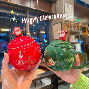 マグカップ新しいクリスマスセラミックコーヒーカップセット