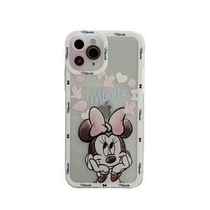 Śliczna kreskówka Soft Cell Phone Phone Case Girl Romantic Miłość do iPhone'a 13 12 11 Pro Max 7 8 Plus X XS XR 12 Mini Producent Process Covers