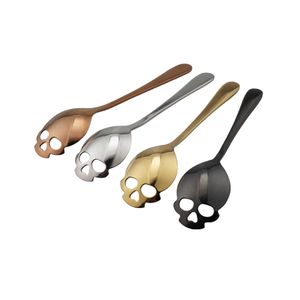 Sugar Skull Tea Spoon Aço inoxidável de café sobremesa de sorvete de tabela de gado engraçado Acessórios de cozinha de cozinha RRA155