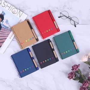 Students Page Marker Travel Sticky Notes Colored Index Tabs Lined Spiral Notebook Notepad With Pen Business