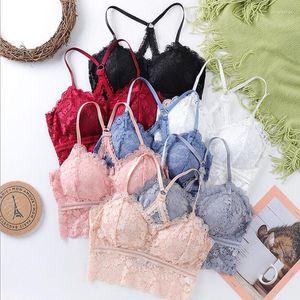 Bustiers Corsets 2022 Solid Color Sexy Lace Bra for Women Push Up Padded Bralette Soft Backless Fashion Femme Bras Underwear