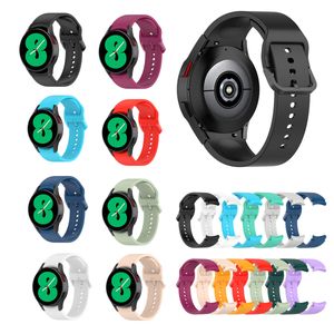 Band bunte Schnalle Verschluss Sport Silikon Riemen Armband Armband Armband passen 20 mm Bänder für Samsung Watch5 Pro Watch4 Classic Watch3 41 mm