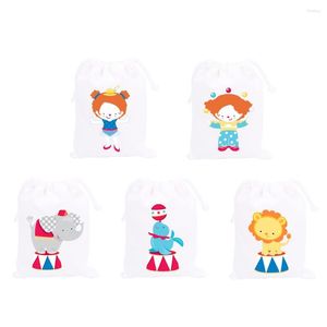 Gift Wrap Circus Trupe Party Favor Bags Candy Kids Birthday Decoration Supplies Troupi Friend