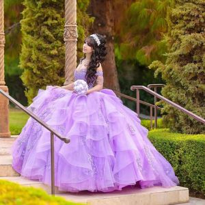 Платье Quinceanera с открытыми плечами и бисером, 2023, каскадные оборки, Vestidos De XV Anos, бальное платье, милое платье для девочек 15 лет, 326 326