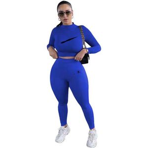 Sexy Damen-Trainingsanzüge, Sportbekleidung, zweiteiliges Set, Oberteile, hohe Taille, lange Hosen, 2 Stück, mit Buchstaben bedruckt, lässig, zweiteilige Overalls, Outfit, Trainingsanzug