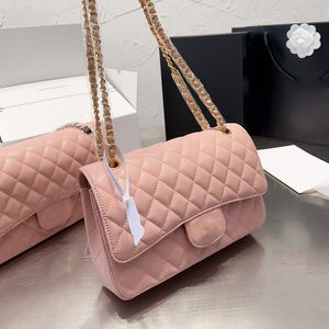 Womens Classi C مزدوج الأكياس المبطن الأكياس الكافيار الجلدية العجل متعدد pochette محفظة الظهر الذهب/الفضة الأجهزة المعدنية matelasse سلسلة crossbody الحقائب 25 سم