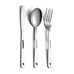 Portable Cutlery set 3pcs/set Stainless Steel Silverware Spoons Forks and Knives Kits for Traveling