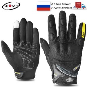 Guanti da ciclismo Suomy Motorcyc Summer Breathab Mesh Moto Bike Uomo Donna Touch Screen Motocross Full Finger XXL L221024