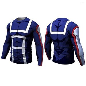 Camisetas masculinas homens homens fitness manga longa base de ciclismo usa musculação de camisa de bicicleta de camisa de bicicleta de compressão de compressão de pele de pele