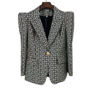 Damenanzüge, Blazer, Tide, offizieller Paris-Stil, Retro-Modedesigner, graue Serie, Anzugjacke, Löwe, zweireihig, schmal, Damenbekleidung in Übergröße