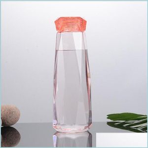 Water Bottles Plastic Water Bottle Fashion Travel Mug Sport Bottles Cam Hiking Kettle Drink Cup Diamond Gift 416 J2 Drop Delivery 202 Dhhba