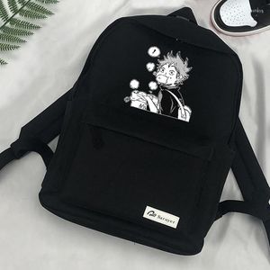 Backpack Oya Haikyuu Karasuno Bagpack Mochila Designer de moda da escola Tassen Dames Ladies Schoudertassen Girl