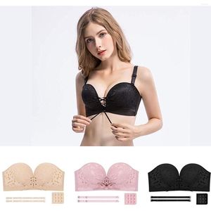 Bustiers & Corsets Women Sexy Strapless Instant Breast Lift Invisible Silicone Push Up Bra Tube Tops Chest Frenulum Underwear Lingeries