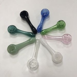 Atacos de 4 polegadas mini bongos coloridos cachimbo de vidro de vidro de vidro de vidro fumando tubo de fumando pequenos equipamentos de água 25g de água portátil Multi cores DHL