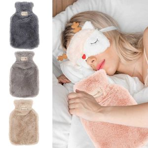 Other Home Garden Winter Hot Water Bottles with Pure Natural Rubber Cosy Fluffy Plush Faux Fur Grey Cover for Back Neck WaistHand Bed Warm J221024