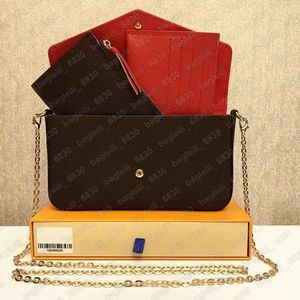 Crossbody Felicie Pochette Shoulder Bag Handbag M61276 Designer Bags Women Clutch Cross Body Purse With Box Dust Bag Receipt