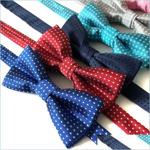 Dog Apparel Mti Colors Child Neckties Pet Dog Accessories Bowknot Necktie Dot Pattern Cats Dogs Bow Ties Drop Delivery 2022 Home Gard Dhdaq