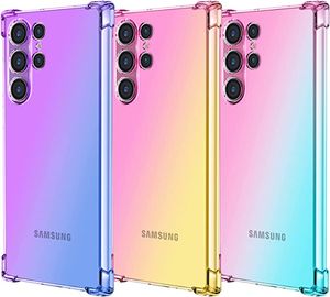 Für Samsung Phone Soft Cases Clear Rainbow Gradient Slim Anti Scratch Flexible TPU stoßfeste Abdeckung für Galaxy A53 A33 A73 A13 5G