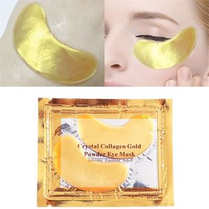 Altın Göz Bakım Maskesi Kadınlar Kristal Göz Kapağı Yama Kollajen Altın Koyu Çember Yaşlanma Karşıtı Göz Maskeleri