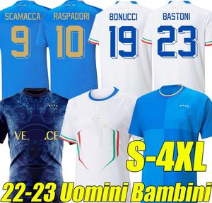 Xxxl xl Italys piłka nożna Italia Scamacca Immobile Chiesa Football koszulki Raspadori Jorginho Barella Bastoni Frattesi Nation