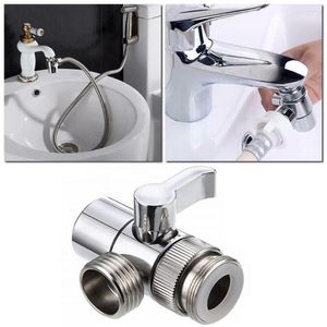 Kök kranar kran ventil diverter spout switch adapter handfit splitter vatten kran anslutning toalett bidet dusch badrum tillbehör