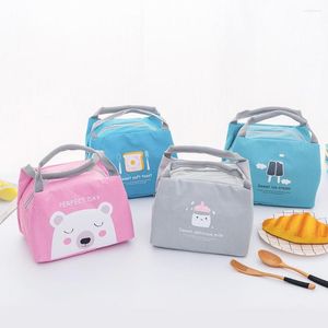 Storage Bags Cartoon Lunch Box For Kids Women Thermal Insulated Cooler Tote Fruit Foods Container