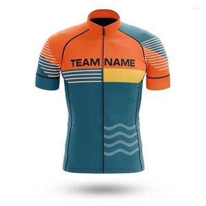 Jaquetas de corrida 2023 Personalizar camisa de ciclismo de verão masculina manga curta roupas de bicicleta roupas esportivas poliéster camisa de bicicleta Mtb