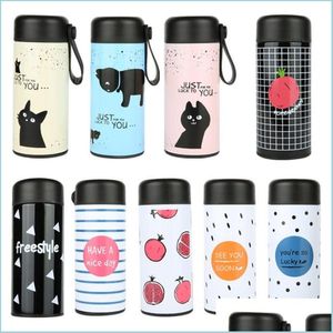 Water Bottles Fashion 350Ml Stainless Steel Tumbler Safety Non Toxic Tea Cup For Children Kids Water Bottle Mti Colors 1Y Bb Drop Del Dhzr5