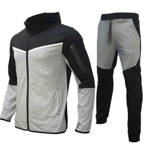 Mens Tracksuits Sportswear Jaqueta com Calças Livre Escolha Treino Casual Jogger Terno Conjunto de Treinamento Tech Wear Hoodie Tamanho Asiático Confortável