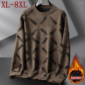 Męskie swetry 8xl 7xl 6xl 2022 Zima grubość ciepła plus aksamitne sweter Mężczyzn Lot rękawy luźne męskie pullover klasyczne wełniane męskie skoczek męski