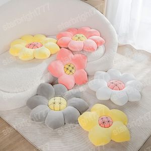 Gefüllte Blumenkissen girly Zimmerdekoration Sonnenblumenkissen rosa Blumenumfeld für Kinder Schlafzimmer Sitzkissen Kissen